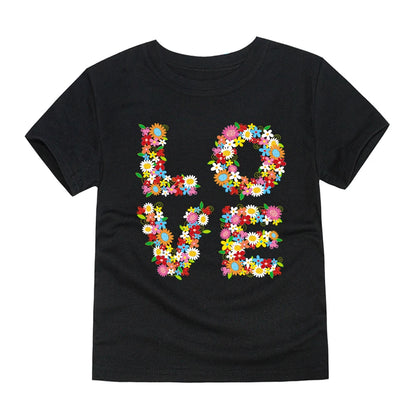 T-shirts with Flower Print for Teenage Girls.
