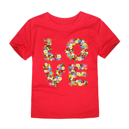 T-shirts with Flower Print for Teenage Girls.