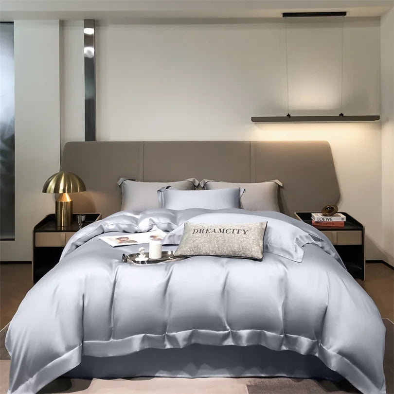 Dreamreal Pure Bamboo Bedding Set for Hotel Home Luxury Organic Bamboo Duvet Cover Fitted Bed Sheet Sets Pillowcase Cooling Soft