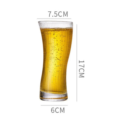 370ml/495ml Beer Glass Creative Beer Glass Luxury Cocktail Glass Large Capacity Beverage Cup Juice Cold Drink Mugs Bar Glassware