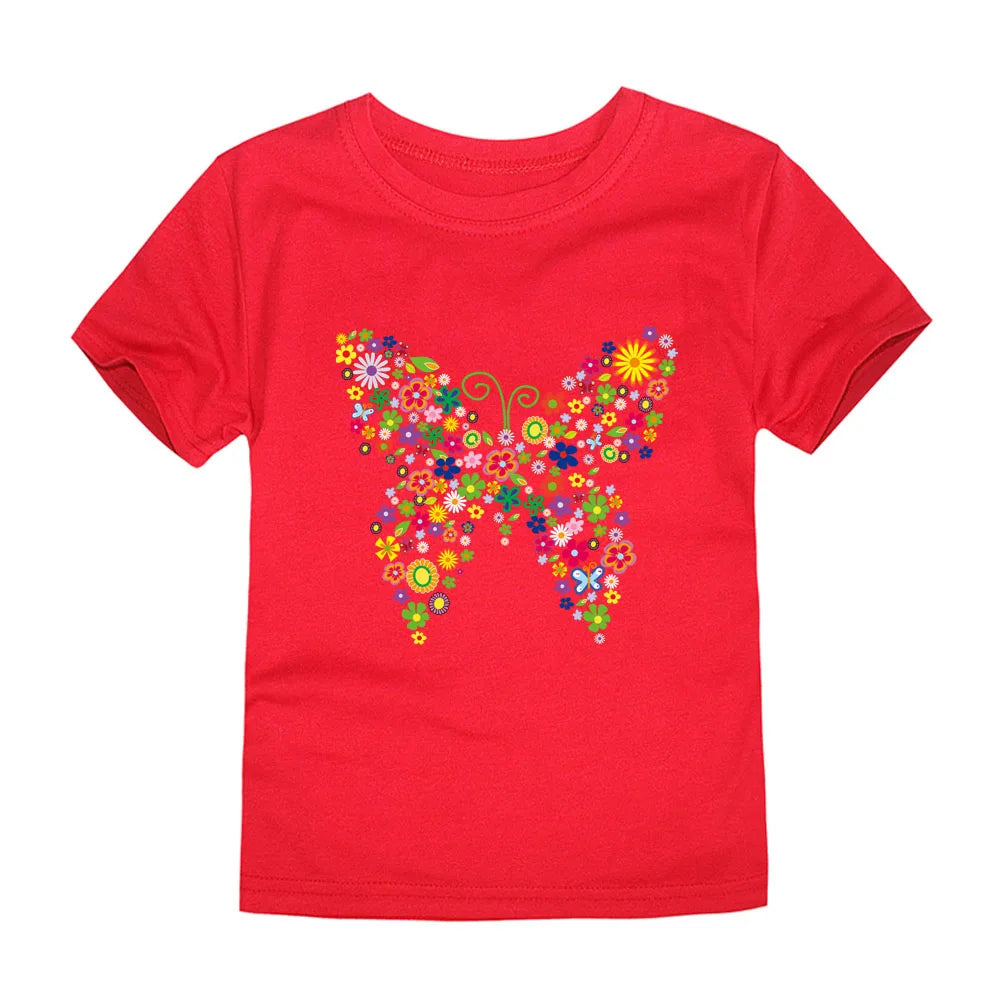 T-shirts with Flower Print for Teenage Girls.