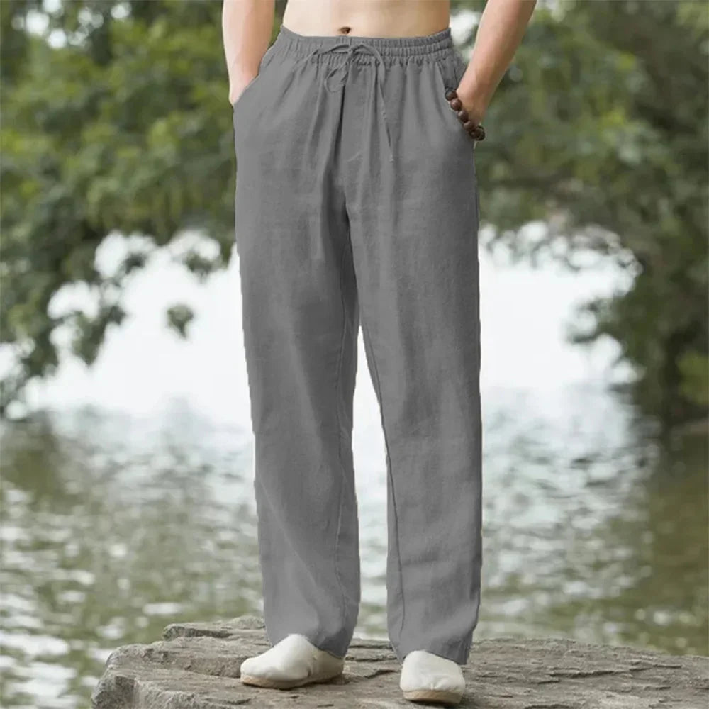 Men's Beach Pants,  Joggers, Cotton /Linen Sweatpants,  Casual Pants,  Vacation, Loose Spring/Summer,  sizes  Long,  M-4XL