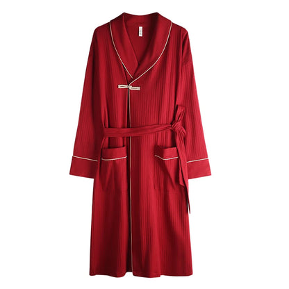 Spring/ Autumn Bathrobes,  Mens 100% Cotton sleep top,  Kimono Robes For Men.  Plaid Robes,  Long Bath Robe,   Brides Robe ,Dressing Gown