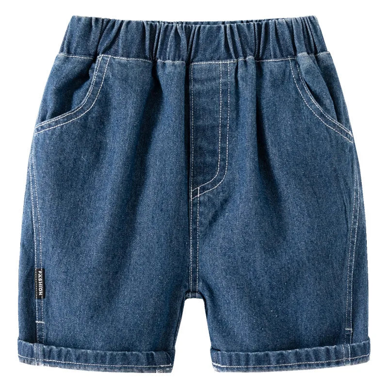 Toddler KIDS Denim Shorts (1 to 2 3 4 5 6 7 Years ) Blue Kids  Jeans / Shorts,  Black Soft Cotton Childrens Short Pants