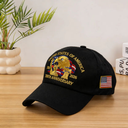 USA 250th Anniversary Baseball Cap 1776-2026.  Embroidered Eagle, American Flag,  Adjustable Dad Hat for Men Women Patriotic Outdoor