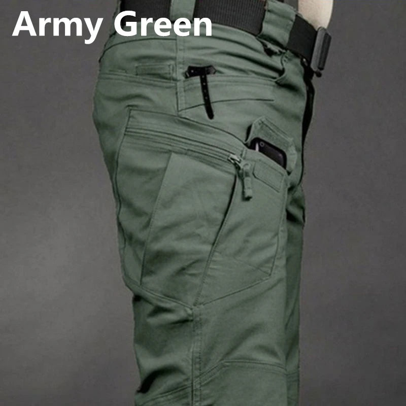 Men's Tactical Cargo Pants, up to 6XL Plus Size.  Outdoor Casual Sports Pant for Hiking,  Fishing  and Waterproof, Multi-pocket Men Trousers