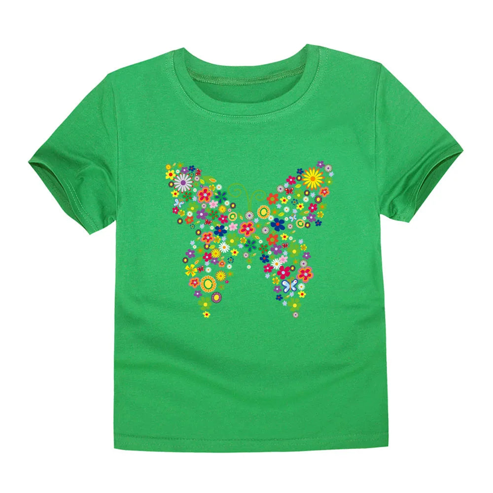 T-shirts with Flower Print for Teenage Girls.