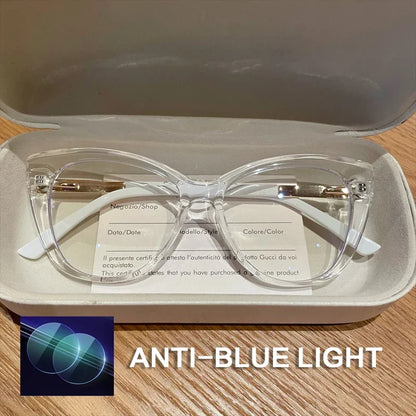 TR90 New Fashion Cat Eye Anti-Blue Ray Reading Glasses,  Photochromic Myopia,   Customization Prescription, Optical Eyewear.  SO MANY Choices