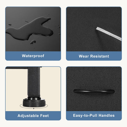 JHK Desser For Bedroom With 7 Fabric Drawers Organizer,  Storage Closet, Chest  For Clothes.