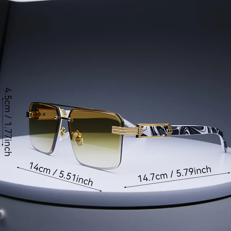Fashion Rimless Sunglasses Men /Womens Popular Frameless Sun Glasses Male/  Female Classic Small Square Summer Traveling Shades