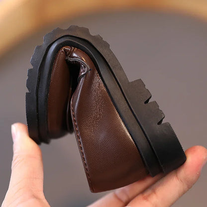 Children Leather Shoes for Boys /Girls /Kids Loafers,  Slip-on School Flats, for Dress Occasions 21-36