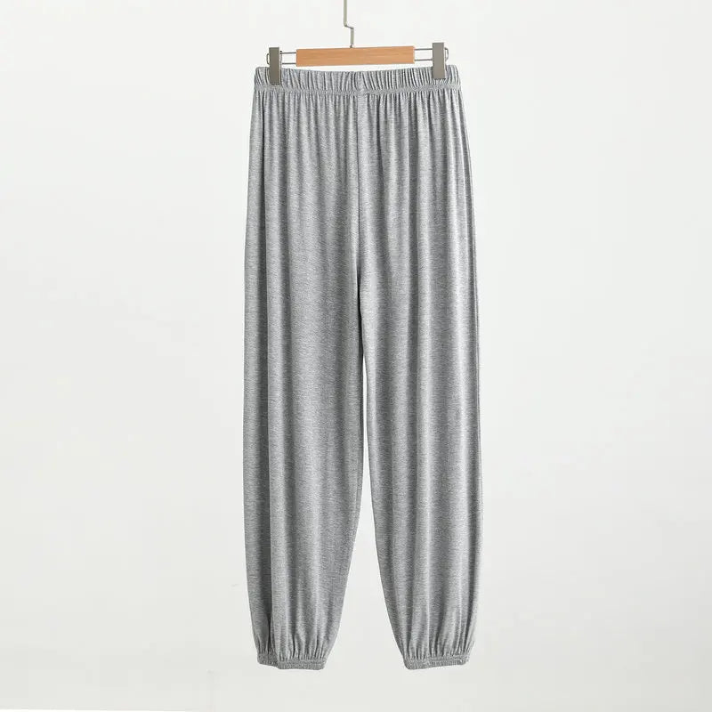Large Size Men Pajama Pants of Modal Anti-Mosquito fabric.  Home wearand outside.  Also Loose Leisure Sleeping Pants.