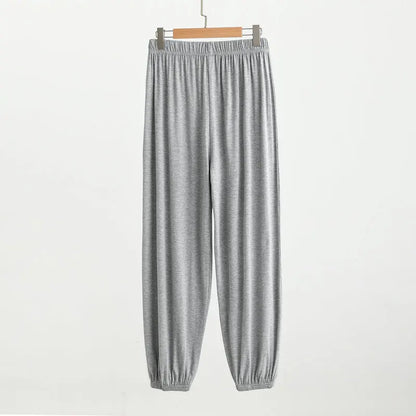 Large Size Men Pajama Pants of Modal Anti-Mosquito fabric.  Home wearand outside.  Also Loose Leisure Sleeping Pants.