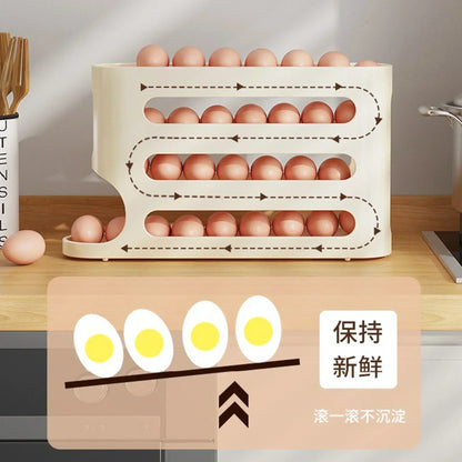 2-4-layer Slide Egg Storage Box, Ladder Style Storage.