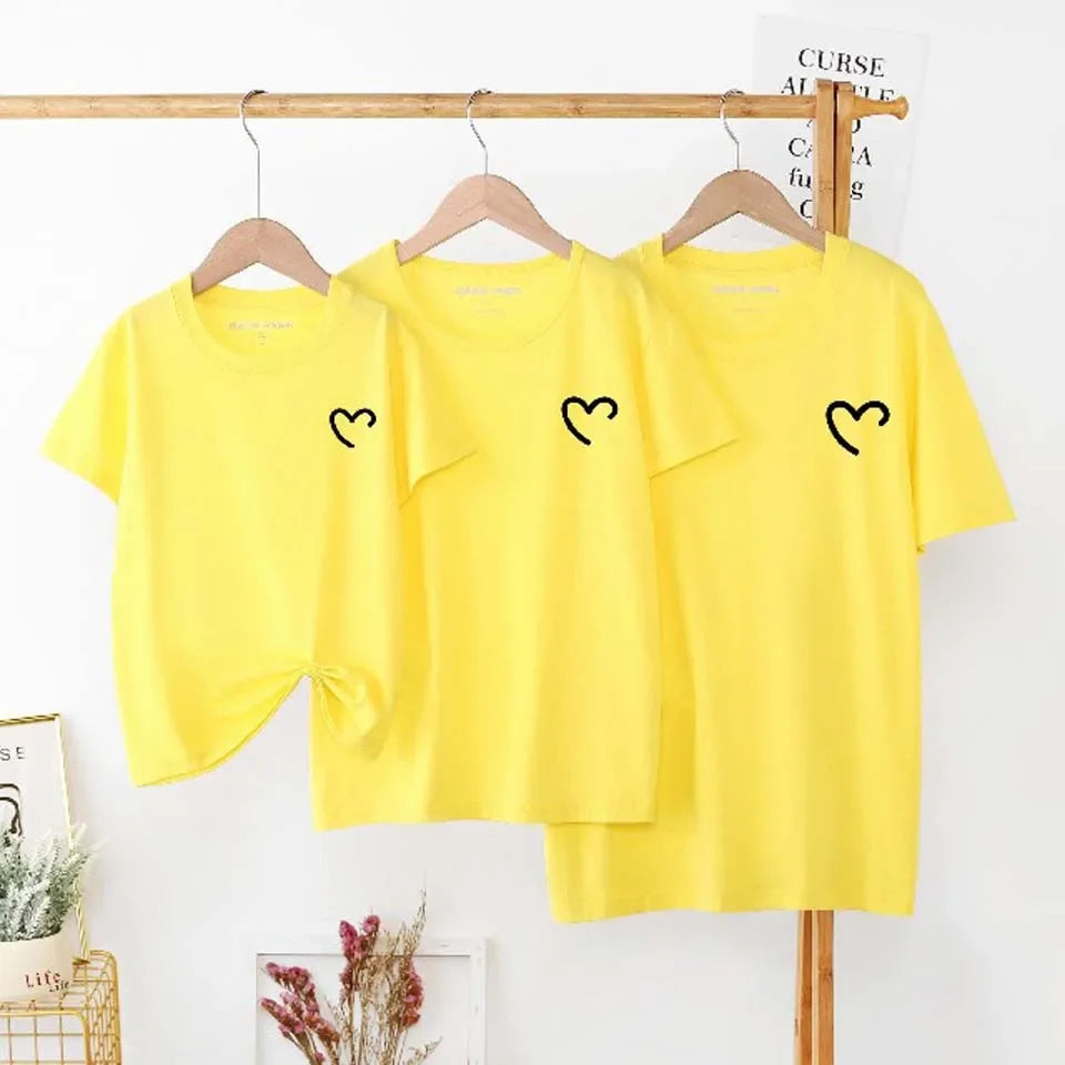Summer Cotton Baby /Mom/ Dad T Shirts,Tops , Fashion Family Matching Outfits Daddy /Mommy And Daughter /Son Matching Clothes