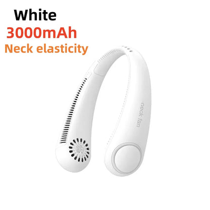 8000mAh USB Hanging Neck Fan Portable, Bladeless,  Mini Rechargeable Mute LED Digital Display, Electric Air Cooler.  Low stock on 1 blue style.  Others have good numbers in stock