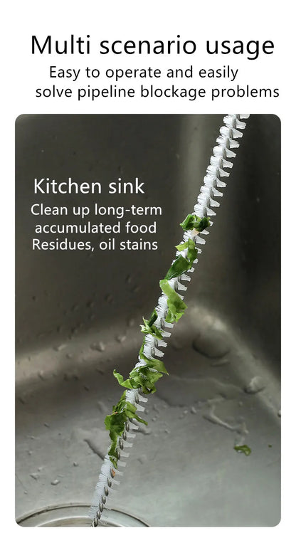 Pipe Dredging Brush  for any Drain in your home.  Bathroom, Kitchen, Basemen, anywhere you will ever need a flexible Drain Cleaner.
