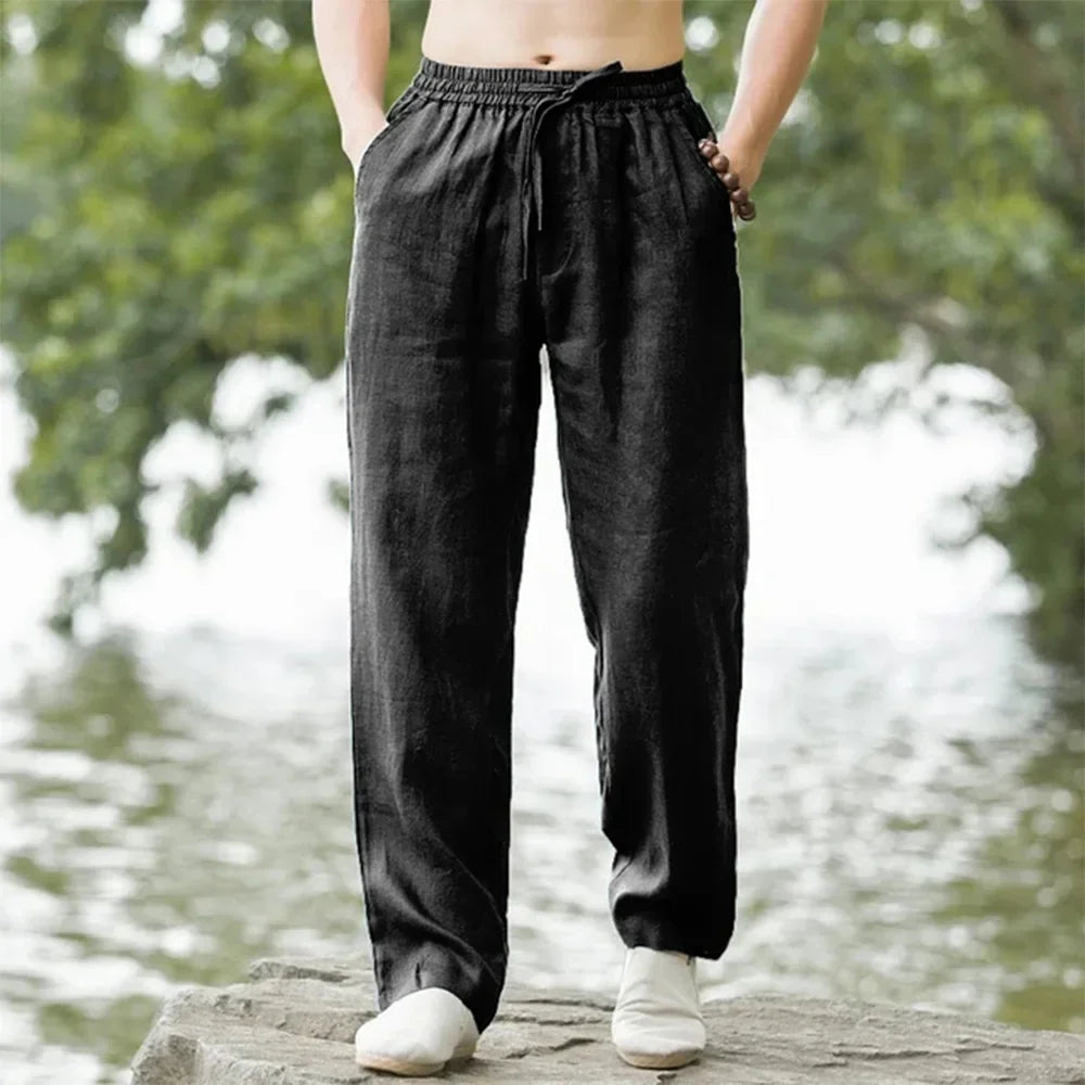Men's Beach Pants,  Joggers, Cotton /Linen Sweatpants,  Casual Pants,  Vacation, Loose Spring/Summer,  sizes  Long,  M-4XL