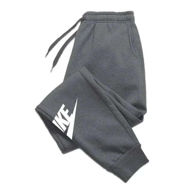 Men's printed pants for autumn and winter. Men's and women's running pants, sportswear and casual pants, fitness and gym sportswear