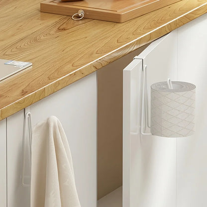 1 Pc Toilet Roll Paper Holder,  Organizer Wall Mount Storage Stand,  Kitchen / Bathroom,  No Drill Tissue /Towel Dispenser