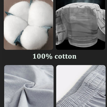 100% Cotton Men Pajama Shorts  for Summer. Solid Elastic Waist, Short Pants,  Casual and Breathable.