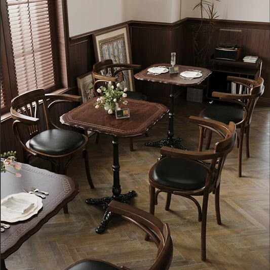 American Retro Cafe.   Solid Wood Table and Chair Combination  for Small space or Restaurant.