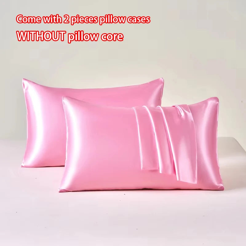 2pcs Satin Pillowcase for Skin and Hair, Satin Pillow Cases Set of 2 Soft Breathable Smooth Cooling Pillow Covers for Sleeping, Great Gifts.  Lots of colors BUT, GOLD is Hughley AVailable!!!  All others Drop down a Lot so  BL