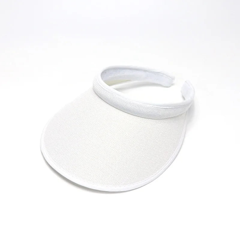 Style "A" is all gone( With the 3 Stripes. ) Styles "B" and "C" are available.  Summer,  Empty Top Straw Hat for Women, Outdoor for Sunscreen .  Visor for  Female,  Handmade,  UV Protection, Big Brim Sun Hat/Visor.    The pi