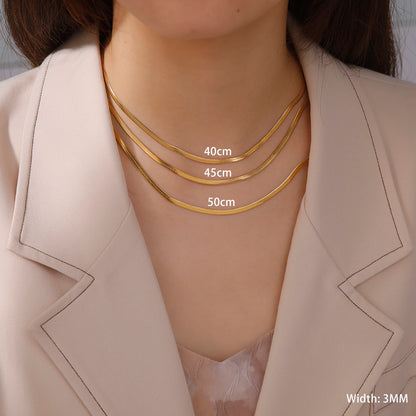 Stainless Steel Snake Chain Necklace for Women /Men of Gold Color  with Herringbone Choker,  Neck Chains 2026 Trend Jewelry Gift.  Perfect Gift for MOTHERS and FATHERS DAY