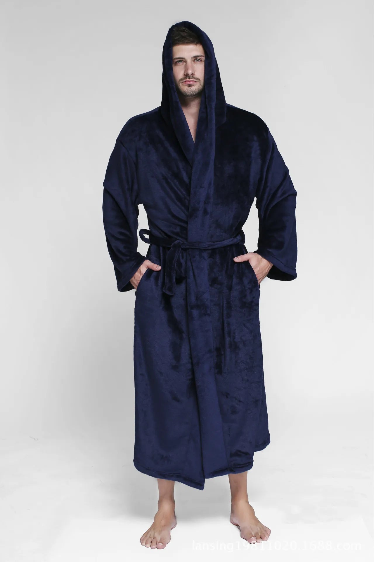 Autumn Winter Men Bathrobe 12XL 8XL 10XL 4XL Bust 150cm Warm Plus Size Sleepwear Pajama