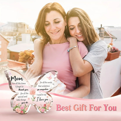 Gifts for Mom, Delicate Mom Birthday Gifts from Daughter,  Son,  Moms Birthday  Mother Day Gifts - Butterfly Acrylic Decorations