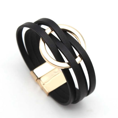 Leather Bracelets For Women, Fashion Bracelets & Bangles , Elegant Multilayer Wide Wrap Bracelet. Jewelry Gift.  All Colors Available except Lt. GRAY and AQUA