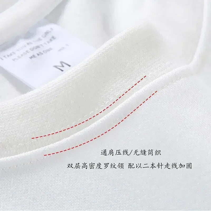 Black, White, COLORS,  GSM 500g Heavy-duty Pure Cotton T-shirt,  Thickened,  Threaded,  Round Neck,Short Sleeves,Half Sleeve Tees.