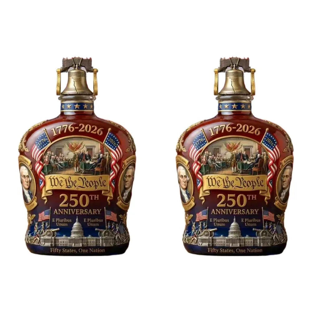 High Quality 250TH Anniversary Whisky Bottle,  Exquisite Embossed Craftsmanship Decoration.  Patriotic Whiskey Decanter.  One or Two Pieces.