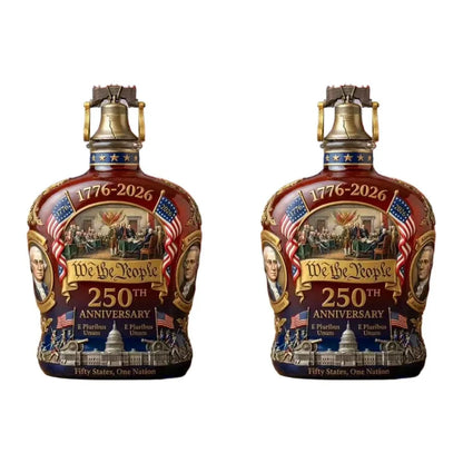 High Quality 250TH Anniversary Whisky Bottle,  Exquisite Embossed Craftsmanship Decoration.  Patriotic Whiskey Decanter.  One or Two Pieces.