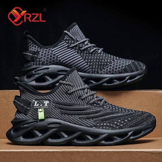 Men Sports Running Black Jogging Shoes,  Casual Sneakers,  Outdoor Breathable Mesh,  Light Shock-absorption Black Tennis.  Great looking shoe. When you  pick your color-size combination please make sure there are Good number
