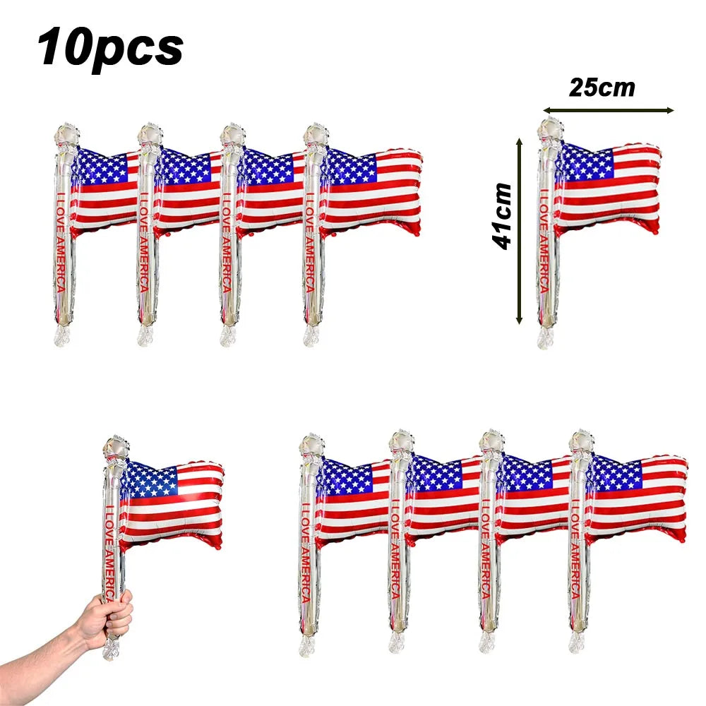 American Flag Balloons Set,  Patriotic Days Foil Balloons For USA Theme Party Decoration, Patriotic Balloons