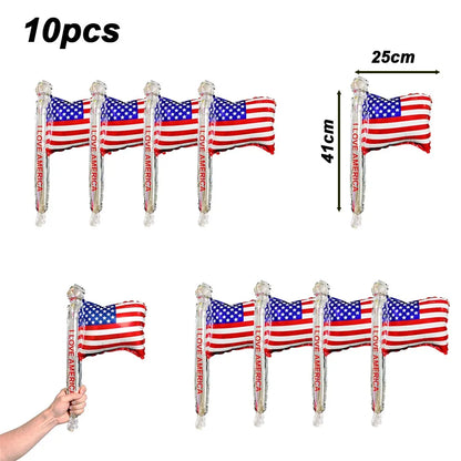 American Flag Balloons Set,  Patriotic Days Foil Balloons For USA Theme Party Decoration, Patriotic Balloons