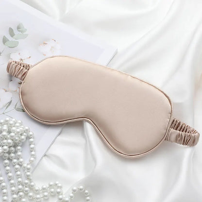 Double-Sided,  Silk,  Sleeping Eyeshade  for Light Blocking,  Breathable Travel,  Sleep Eye Mask  Shields,  Protective Safety Goggle Eye Wear.  Apricot and Light Coffee are the  least available, then golden, white, gray, foll