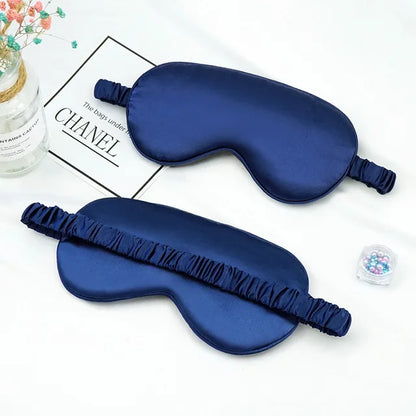 Soft Silk Sleep Mask Eye Mask Covers for Sleep.   100% Blackout with  Zero Eye Pressure .  Blindfold with Adjustable Strap.  Mask Eye Patch. BLACK IS ONLY COLOR Available