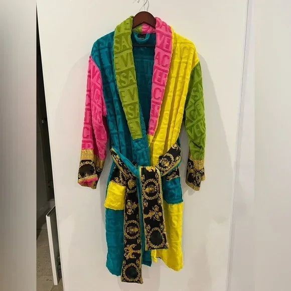 Luxury Plush Unisex Bathrobe with Sash Pockets, Long Sleeves, Elegant, Ultra-Soft Home Spa Robe for Couples/ Adults