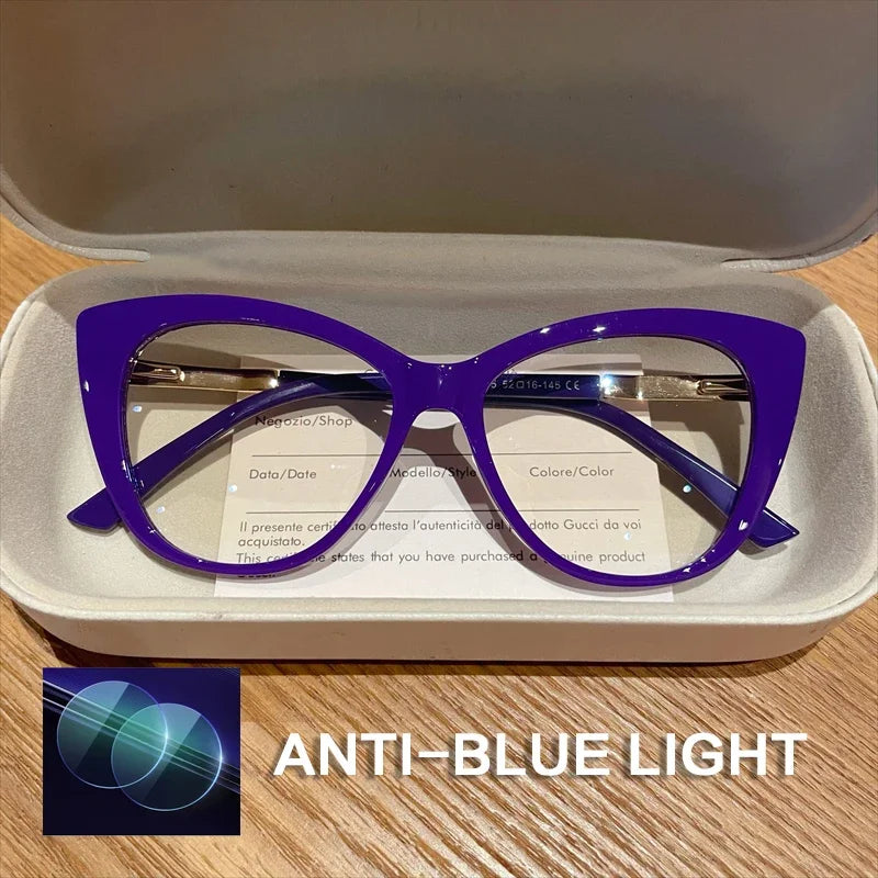 TR90 New Fashion Cat Eye Anti-Blue Ray Reading Glasses,  Photochromic Myopia,   Customization Prescription, Optical Eyewear.  SO MANY Choices