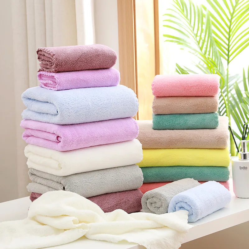 2PC Bath Towels Set,  Super Soft Highly Absorbent, Quick-drying  Velvet Bath Towels for Adults Hotel & Spa Use
