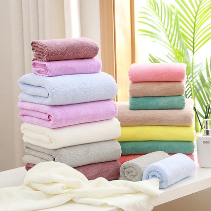 2PC Bath Towels Set,  Super Soft Highly Absorbent, Quick-drying  Velvet Bath Towels for Adults Hotel & Spa Use