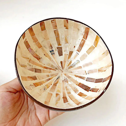 Handmade Alien Coconut Shell Bowl, Inlaid Shells, Wood Bowl,  Storage, Salad Bowl,  Key Storage,  Tray, Home Decoration, Hand Wash!!!