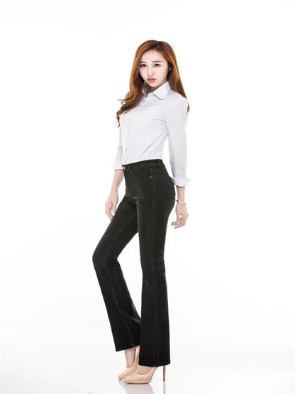 Women's Spring and Autumn Mid Waist Jeans. Large Size Fashion,  Slimming, Casual Pants in SIZES 0XL through  9XL.  Please refer to Sizing Chart