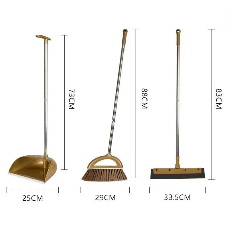 Sweeper/Wiper for Floors.  Home Accessories Sweeping, Dust Brush,  Multifunction Magic Broom and Plastic Dustpan Set.