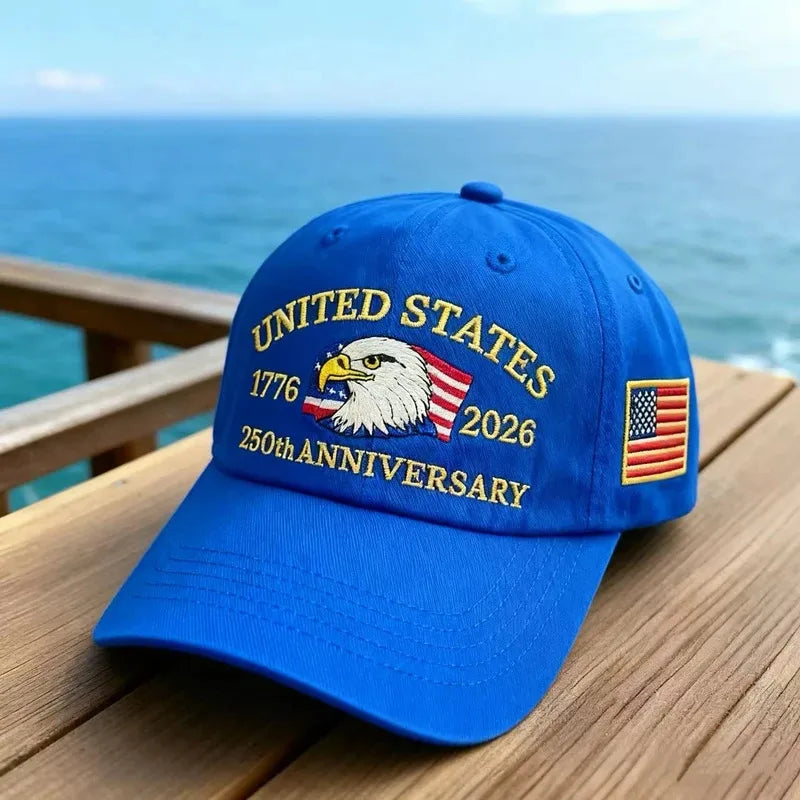 2026 New 250th Anniversary Hat USA Patriotic Baseball Caps.   Eagle Embroidered Baseball Hats for Men Women 250 Year Anniversary