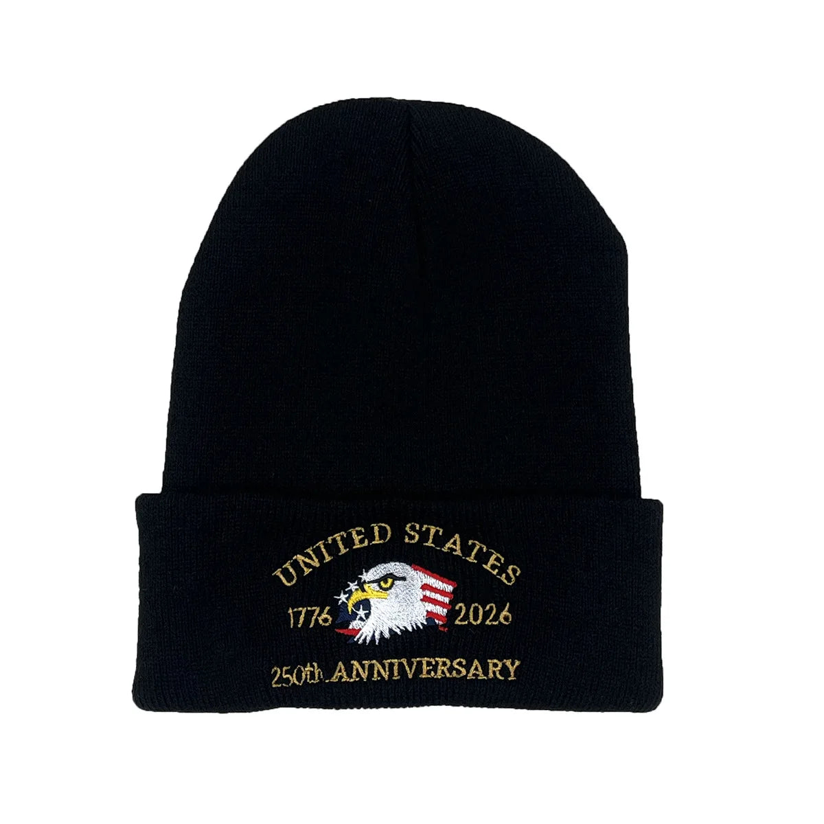 250th Anniversary USA Knit Hat.  Warm, Cozy Embroidery Beanie for Women /Men, 250 Year American Anniversary Merchandise