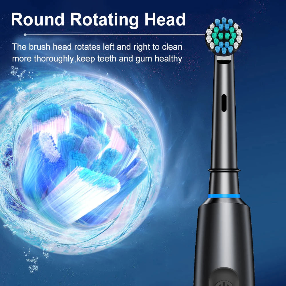 Electric Toothbrush with Rotar Motion, Rechargeable Electric Toothbrush for Adults,  Rotating Electric Toothbrushes with 8 Soft Brush Heads